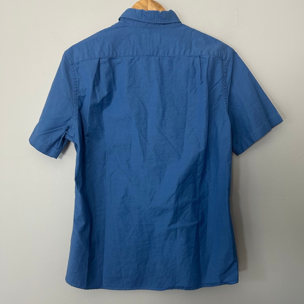 Charles Tyrwhitt Button Down Shirt Mens Medium Blue Slim Fit Short Sleeve Cotton - Picture 3 of 8
